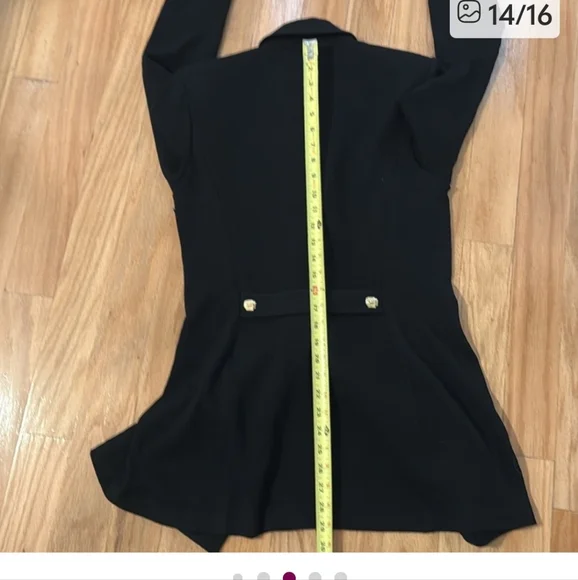 St. John Collection Black Blazer with Gold Buttons - Picture 5 of 10